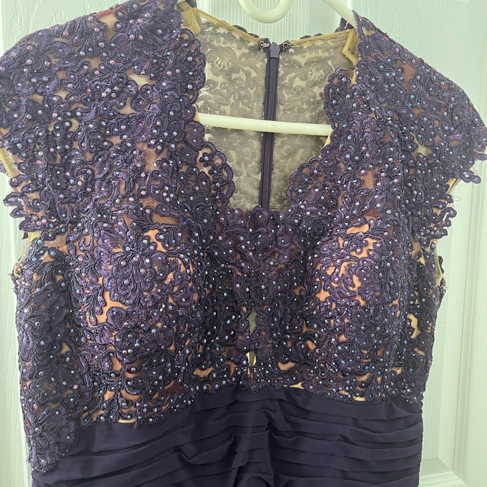 Elegant Purple Lace Evening Dress- Mother of the Bride/Groom